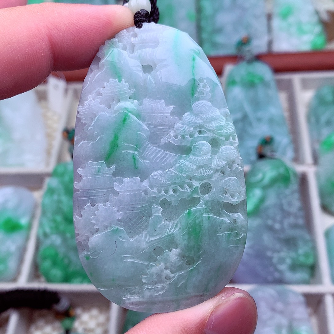 翡翠未镶嵌吊坠(不含链)