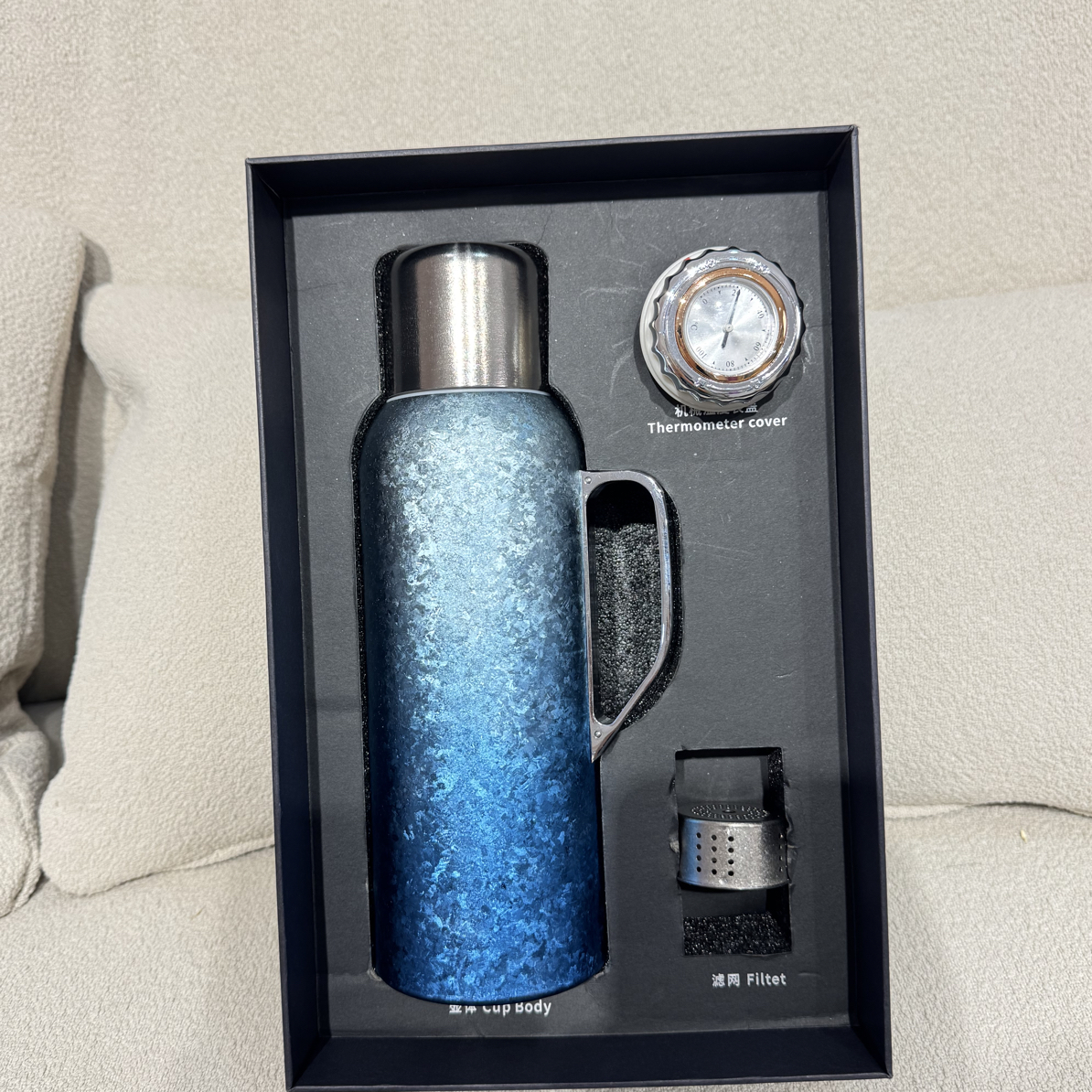 【高档礼盒】纯钛850毫升机械温显旋转出水大容量传家壶