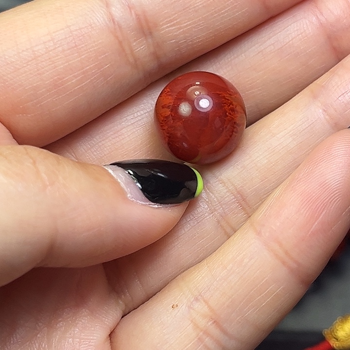 南红玛瑙未镶嵌原矿14.5单珠