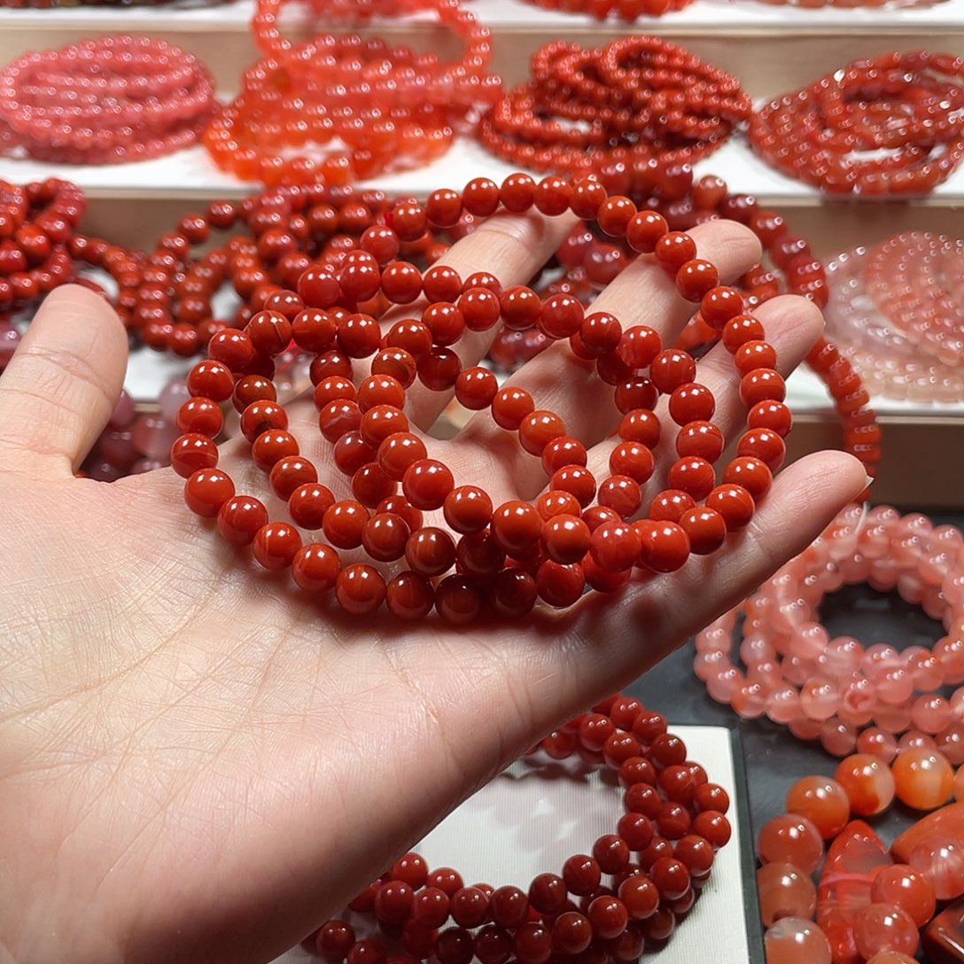 一***阳南红玛瑙未镶嵌手链