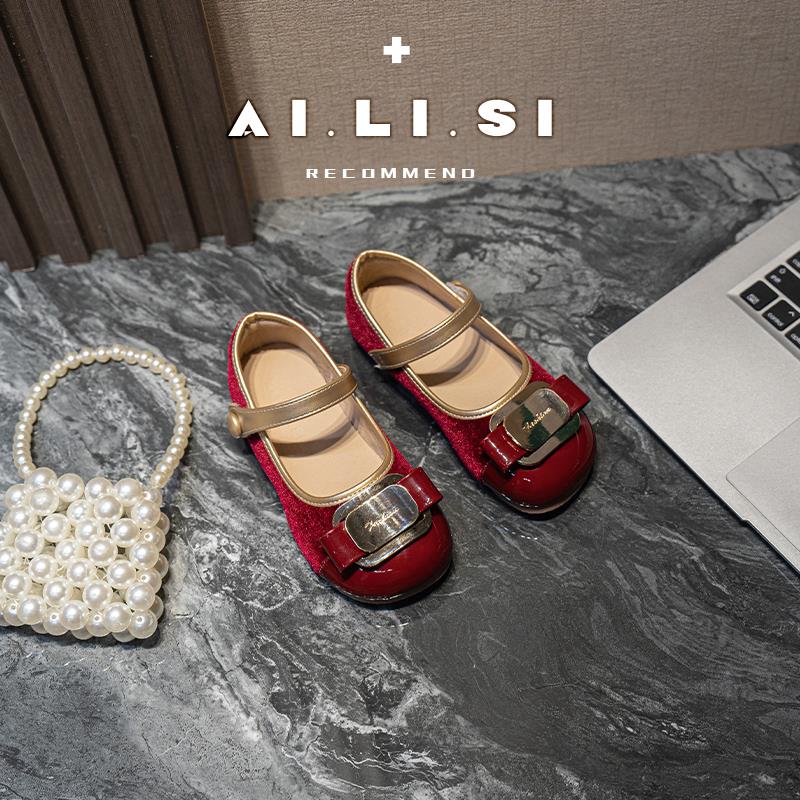 女童公主鞋女孩皮鞋春秋季新款小香风配礼服宝宝浅口单鞋儿童鞋子