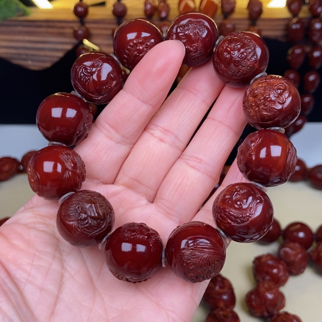 橄榄核吊坠李*波双面罗汉