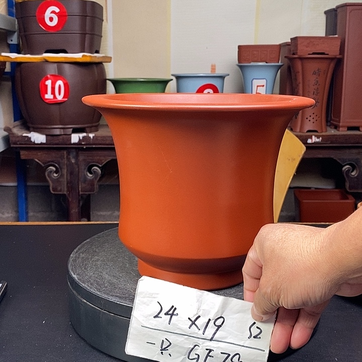 紫砂花盆货号一只GF79