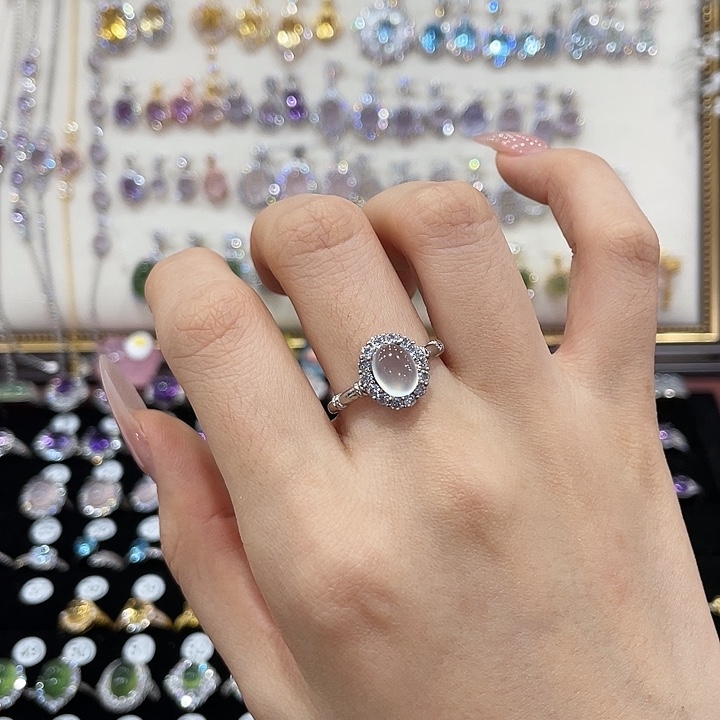 C***啊岫玉银S925镶嵌戒指