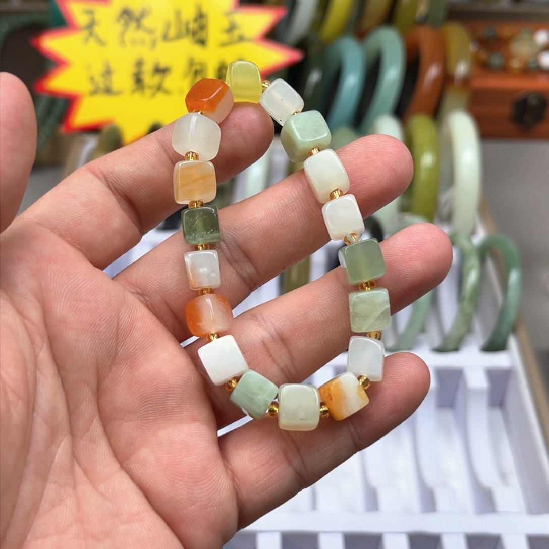 蛇纹石玉手链未镶嵌