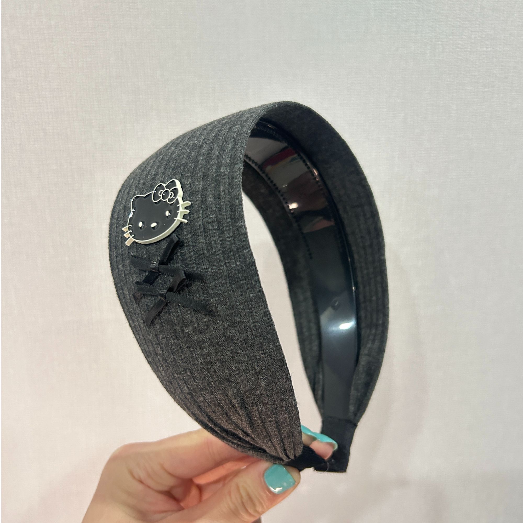 原创手工博主灰色KT猫可发箍发夹