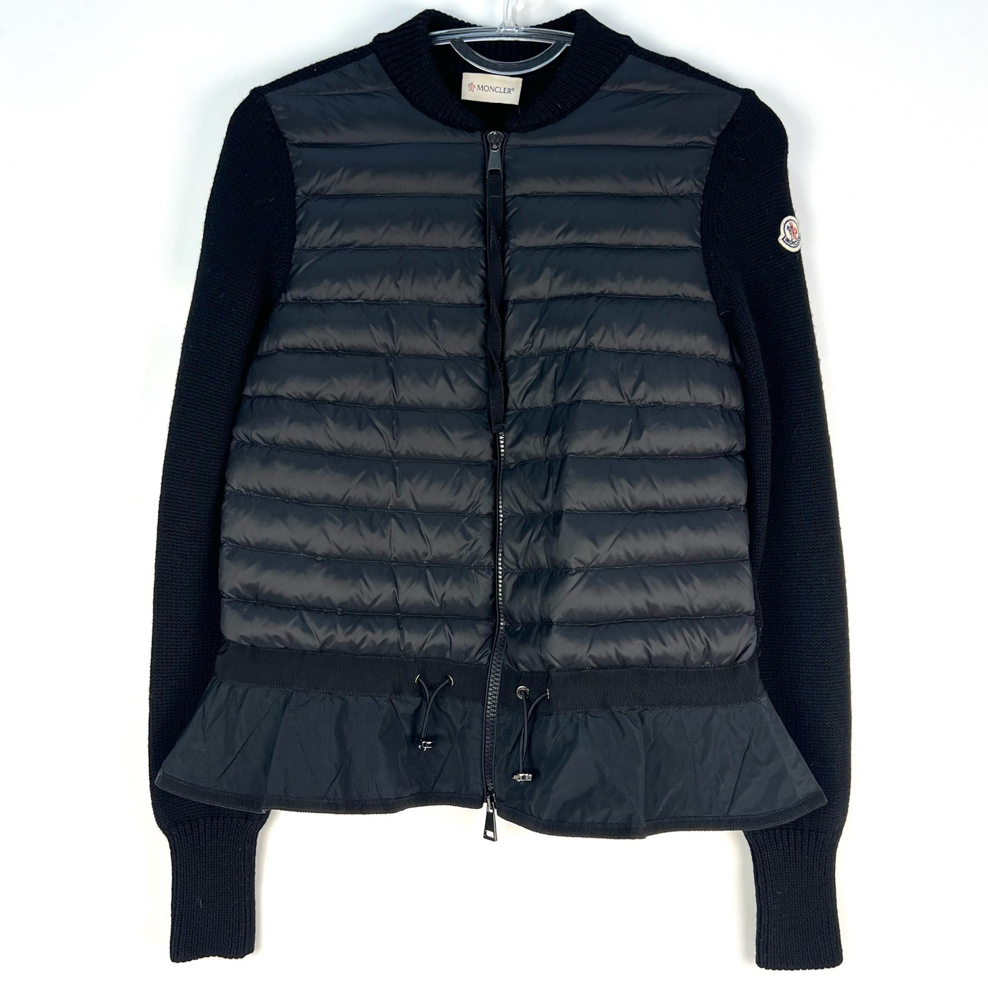 99新 MONCLER xs码 蒙口 MONCLER盟可睐 针织羽绒服 99新 sz0230