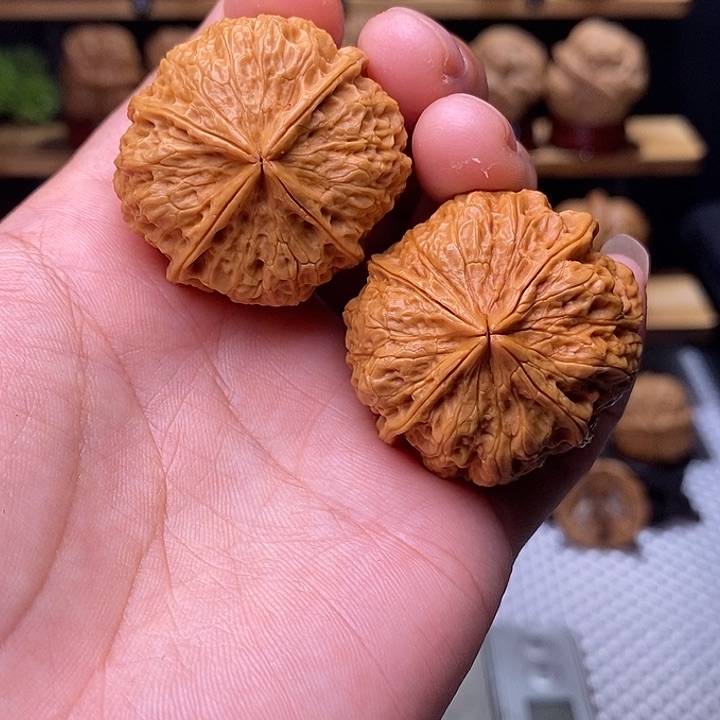 文玩核桃吊坠珊瑚纹四棱3