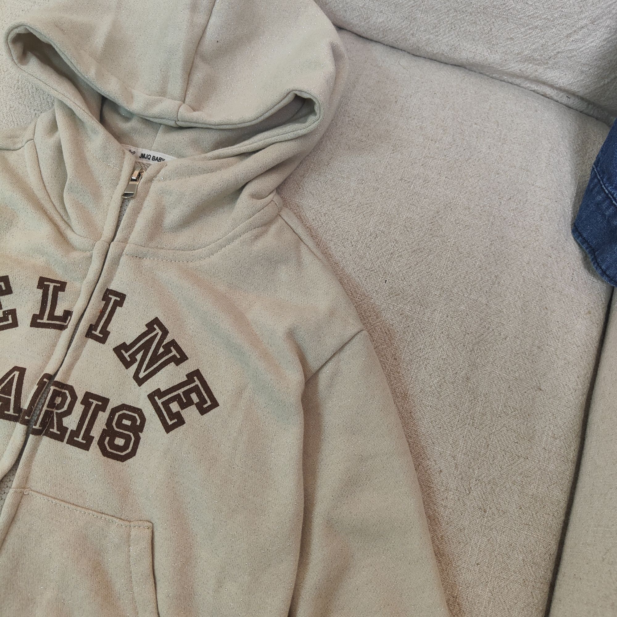 【杏色20713】宽松韩版中小童休闲带帽女款连帽卫衣童装上衣儿童