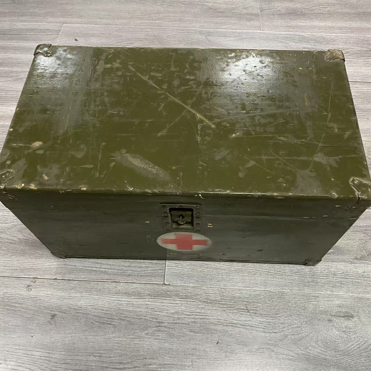 70年代老货卫生箱木箱收藏医药箱大容量复古