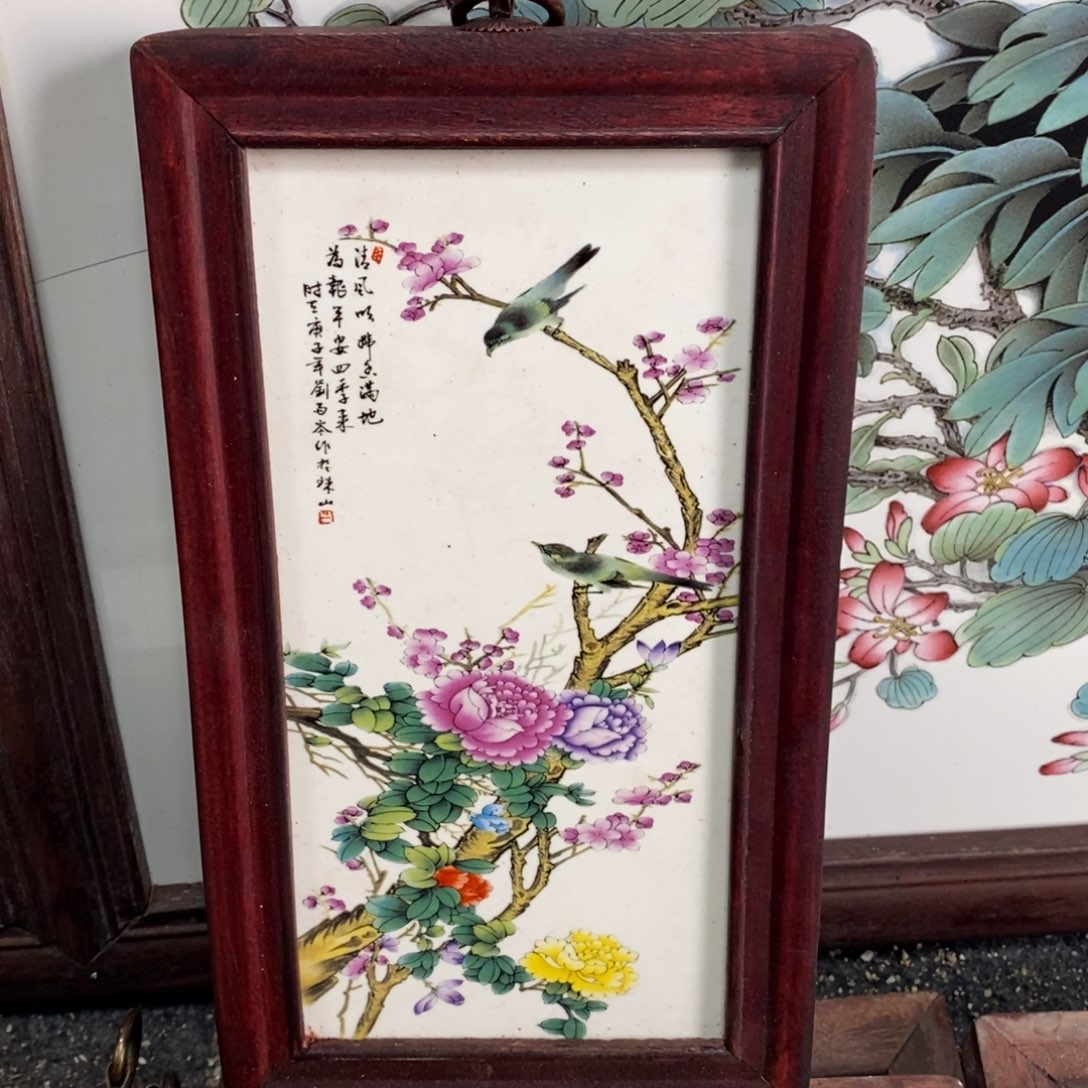 瓷28*19*1景德镇瓷板画柴窑烧制