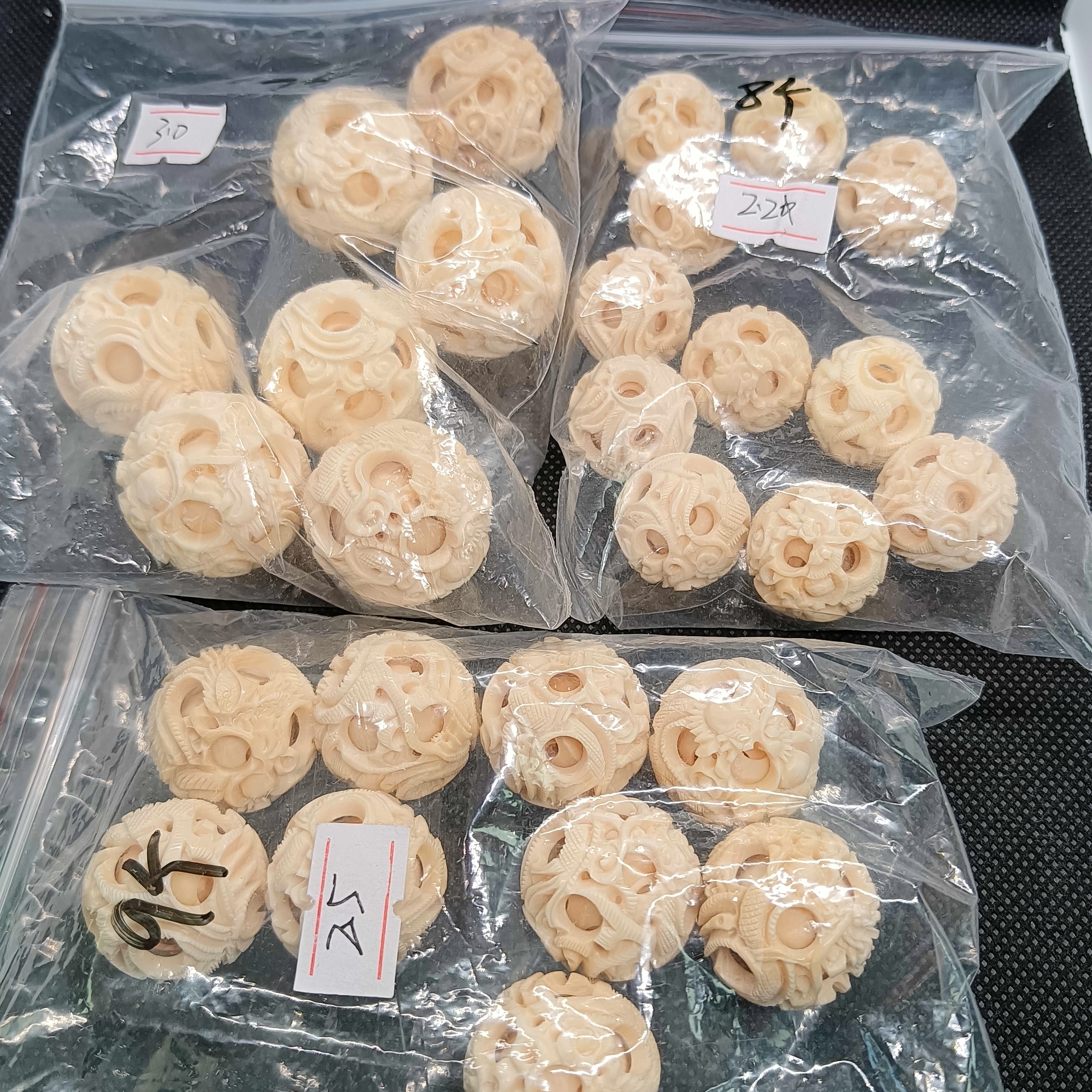 各种尺寸鬼工球手串