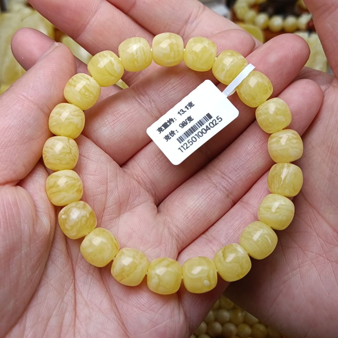 蜜蜡手链未镶嵌10老型虎皮