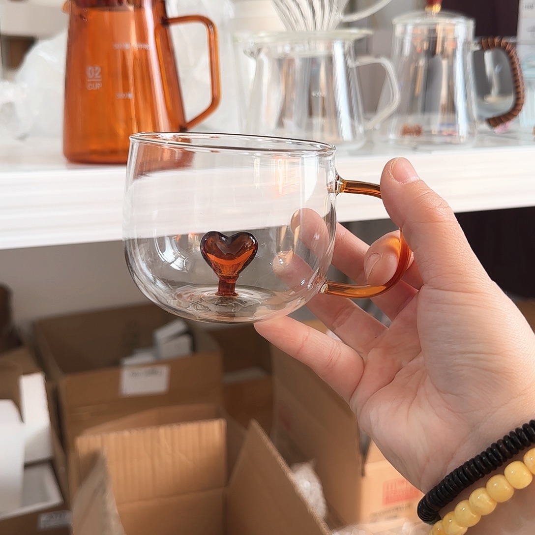 248琥珀爱心杯1只装