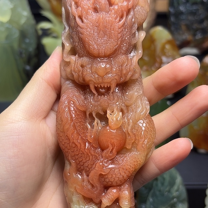未镶嵌蛇纹石玉把件茜*