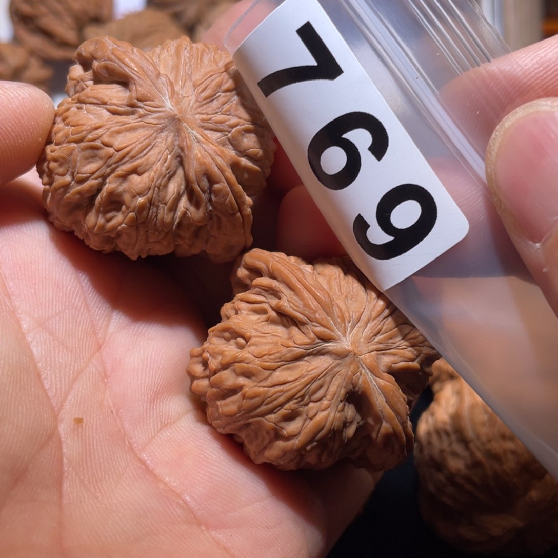 文玩核桃把件微**生磨盘