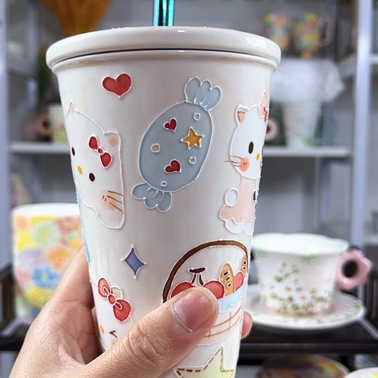 手绘高温釉下彩陶瓷