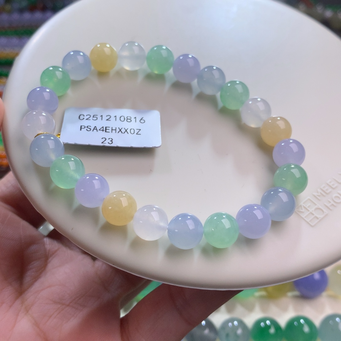 喜***乐翡翠未镶嵌手链卡8