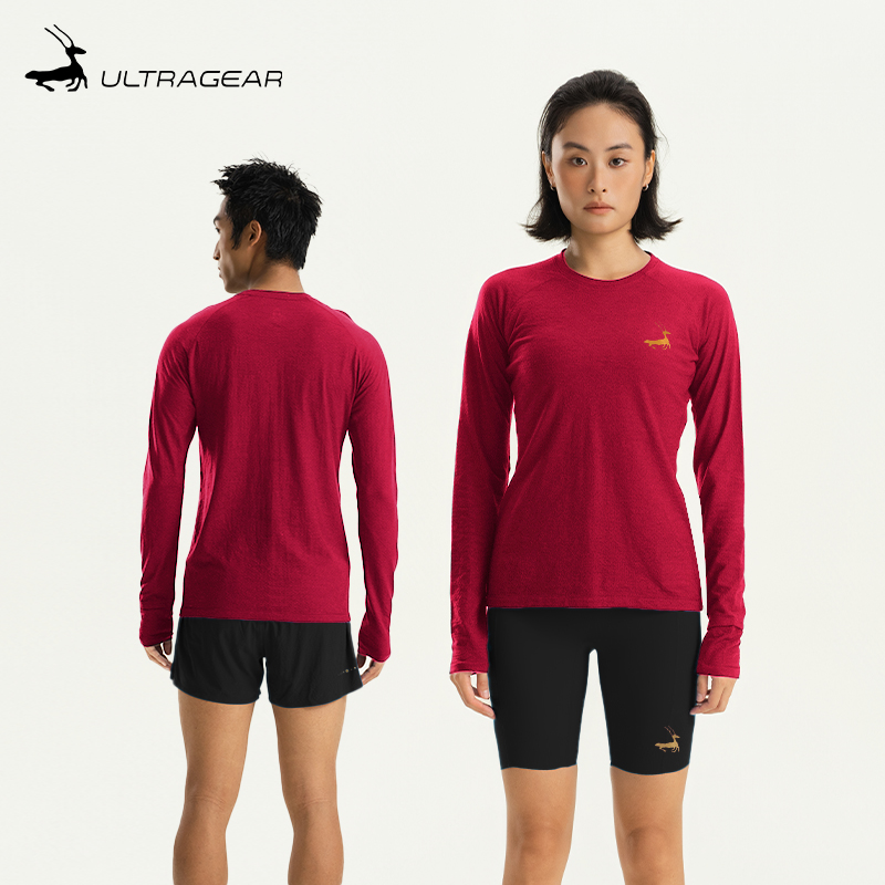 [美丽奴羊毛]优极UG 风神长袖 马拉松越野速干户外速干打底长袖