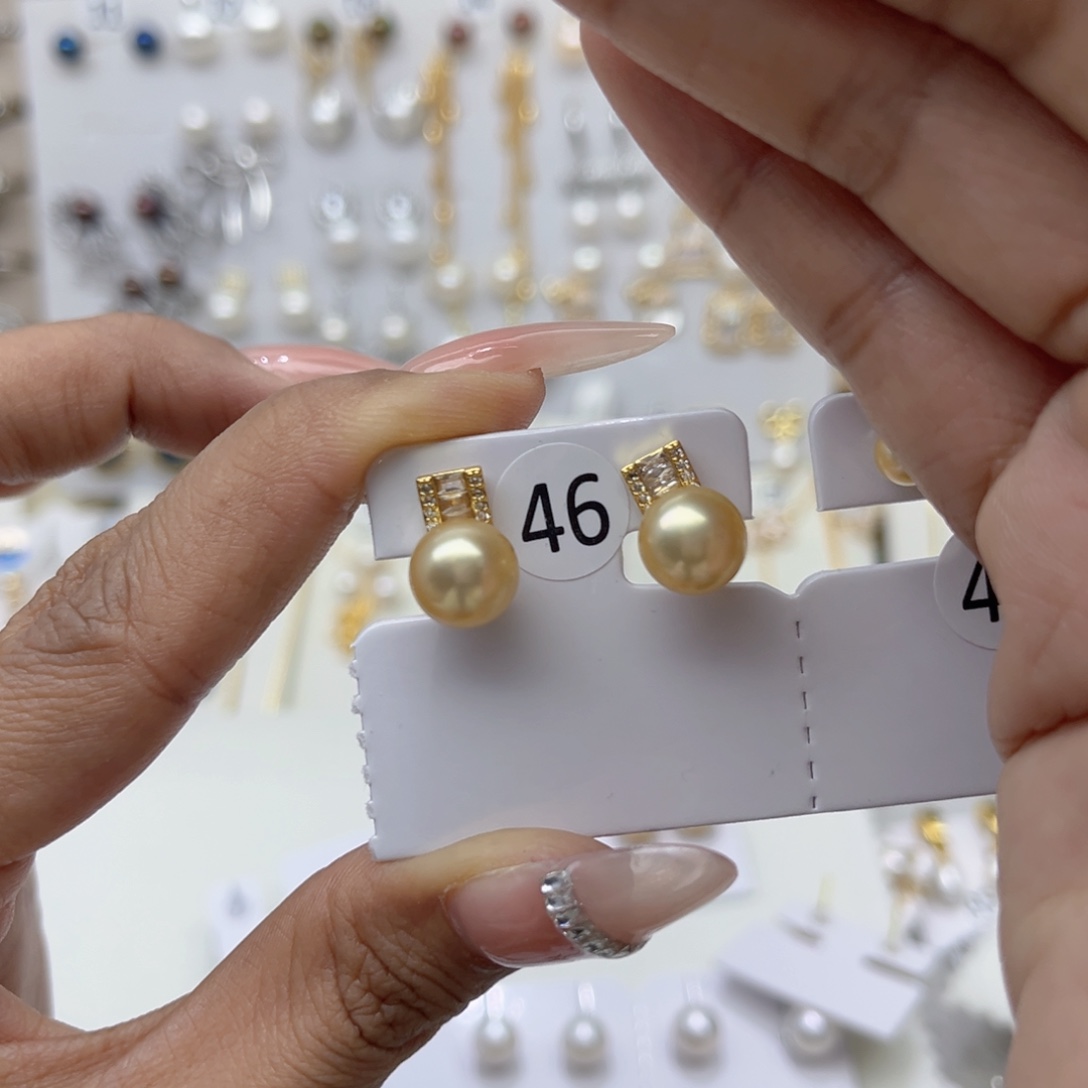 咔***吱戒指合金淡水珍珠