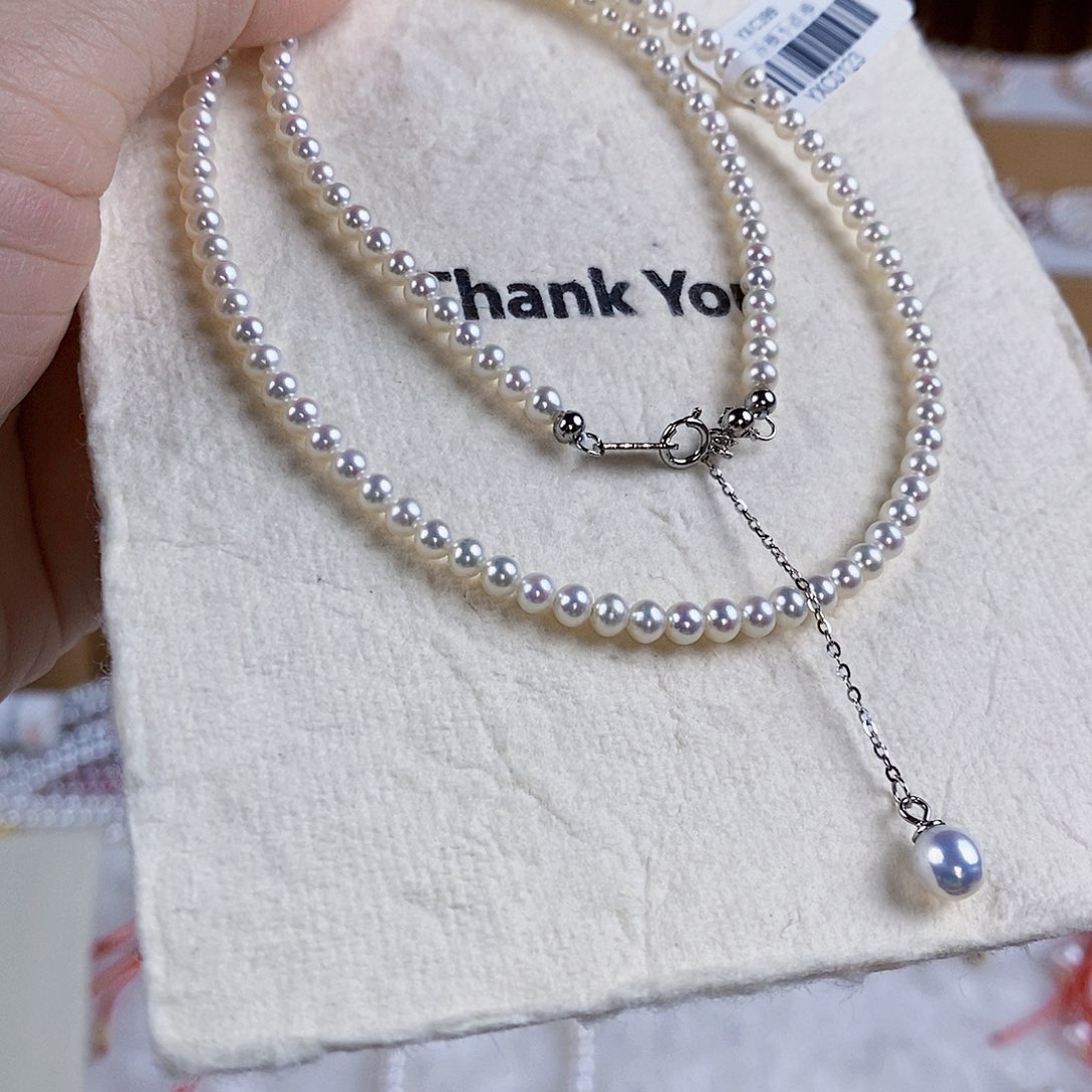 银S925镶嵌淡水珍珠颈饰