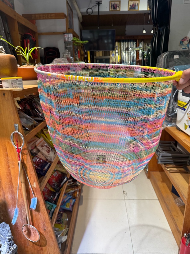 45直径46网深一公分隔板编织十六编PE线纯手工编织抄网头