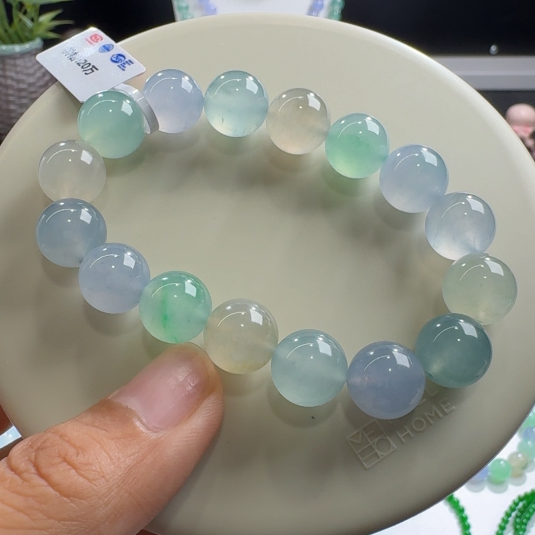 未镶嵌手链翡翠高冰芙蓉底马卡龙卡12加 美神降临！