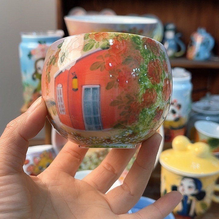 陶景德镇釉下手绘陶瓷 