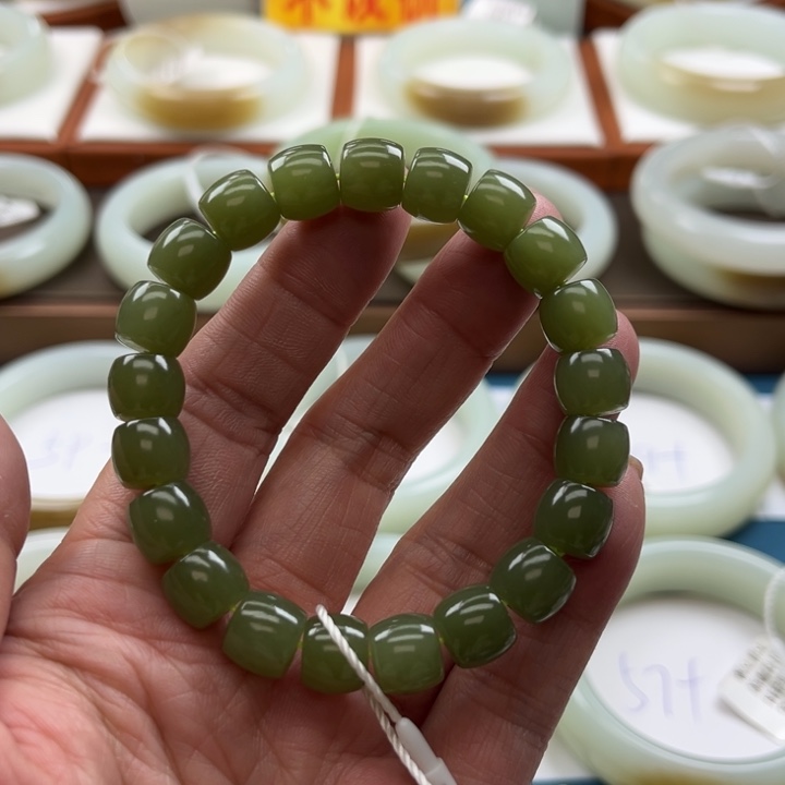 和田玉手串未镶嵌七*