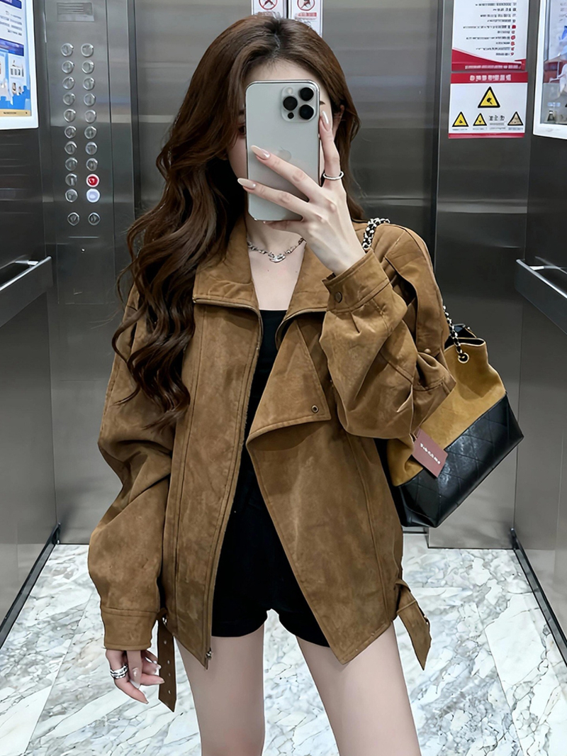 秋季新款别致独特漂亮洋气时髦减龄小众设计高级感超好看棕色外套