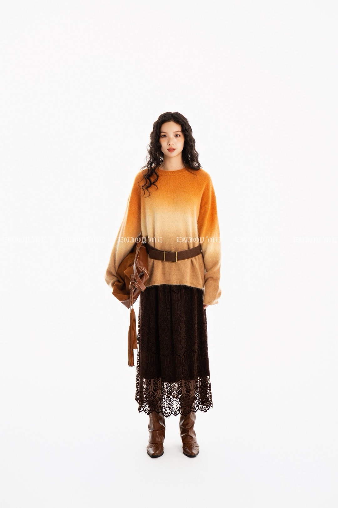 【门店同款】ENJOY2025年冬季“游牧漫寻”渐变套头针织167594429