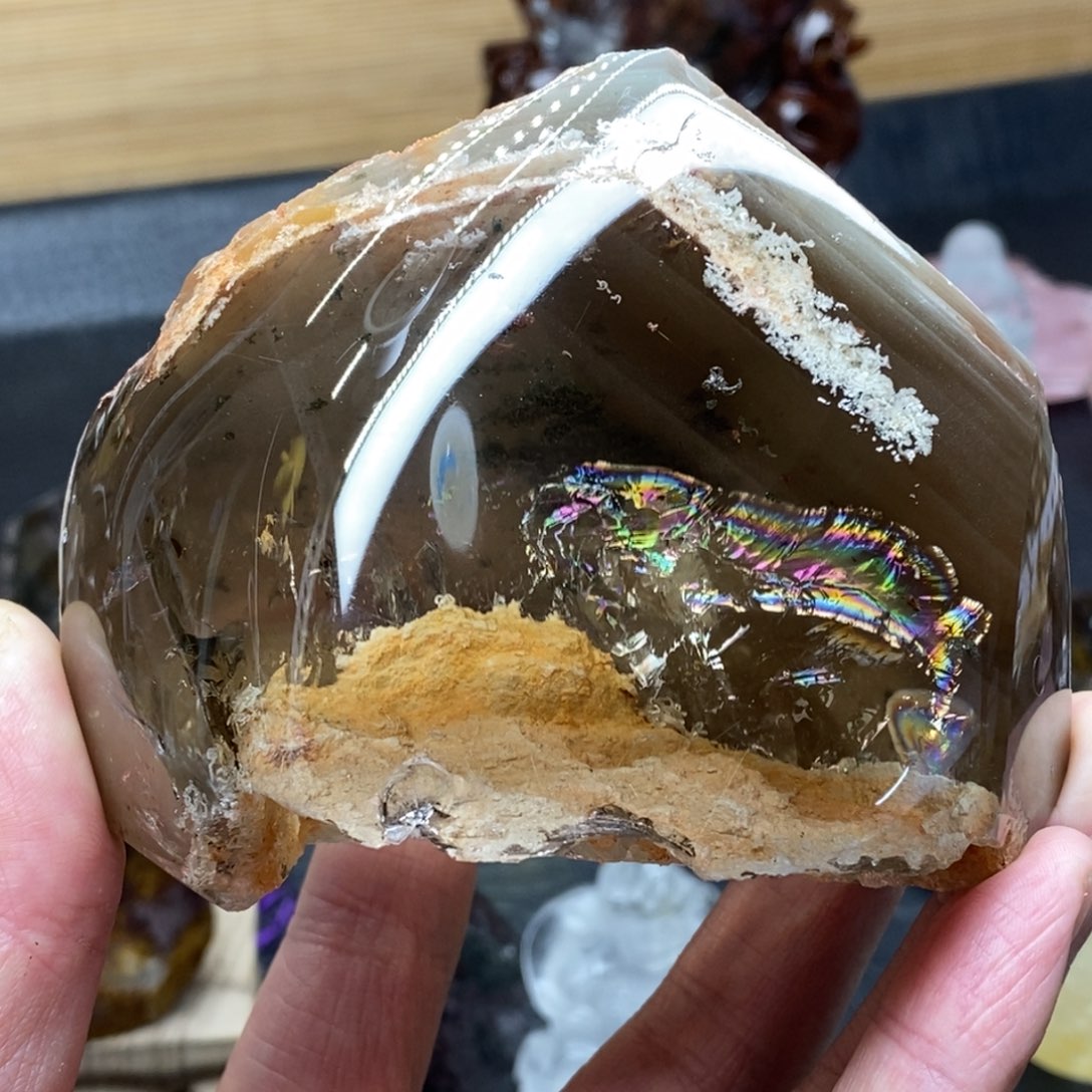 水晶原石摆件手把未镶嵌