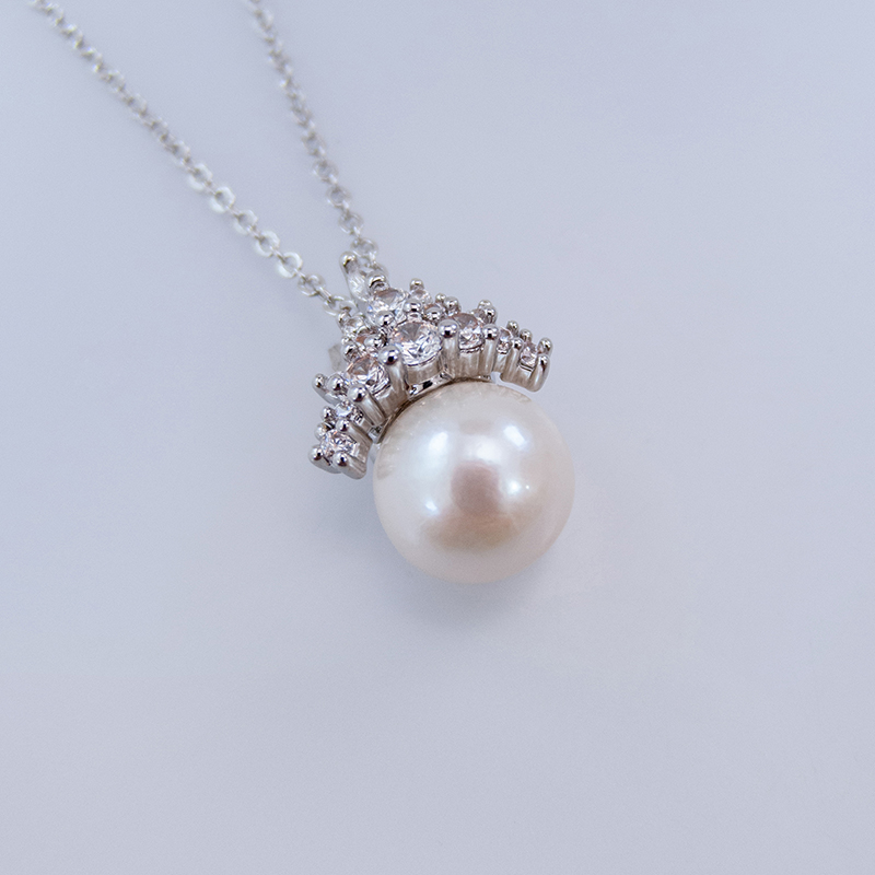 【觅野】天然淡水珍珠冰雪女王吊坠 国货之光爱迪生珍珠 A043-1 A