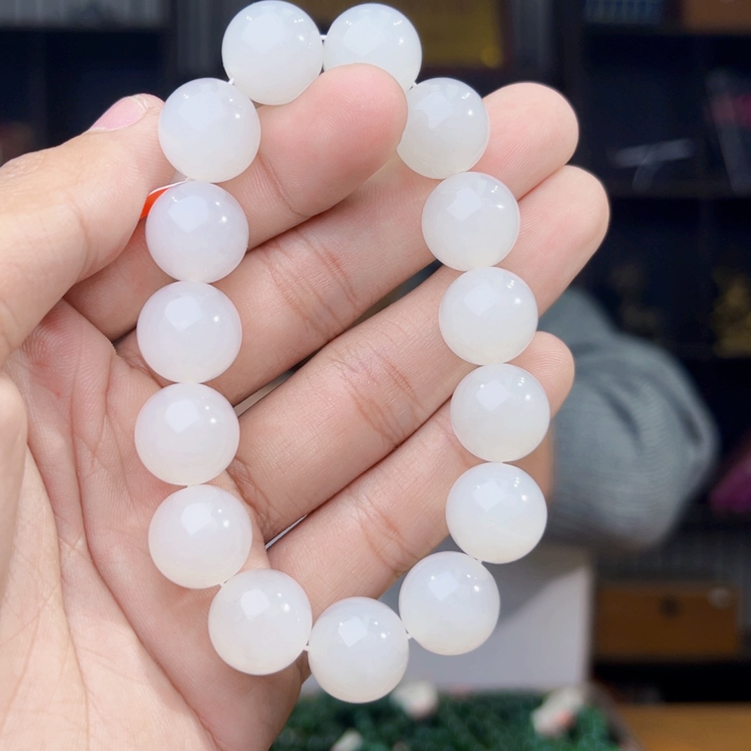 和田玉未镶嵌手串天然和田玉新疆05年于田卡14