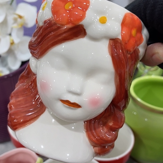 多肉绿植陶瓷花盆9.9包邮，有孔