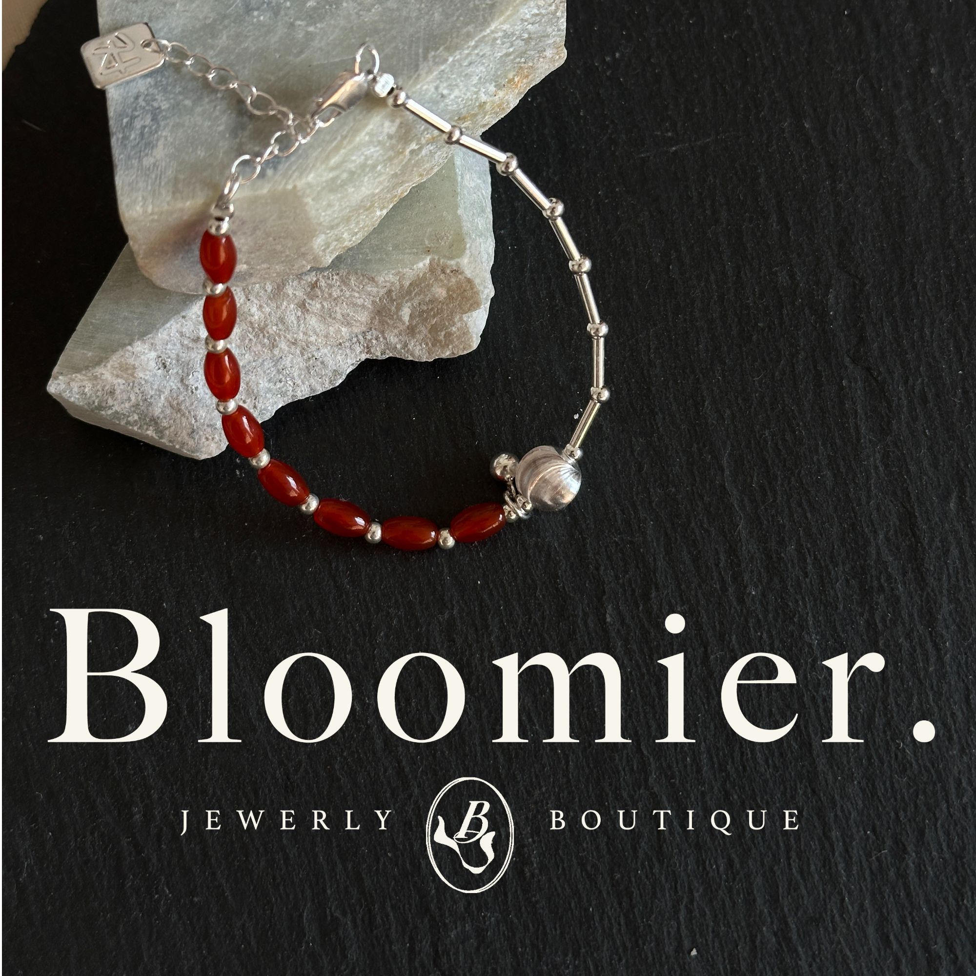 925银仿珍珠手链 【Bloomier】S925纯银 红色节日氛围感手链