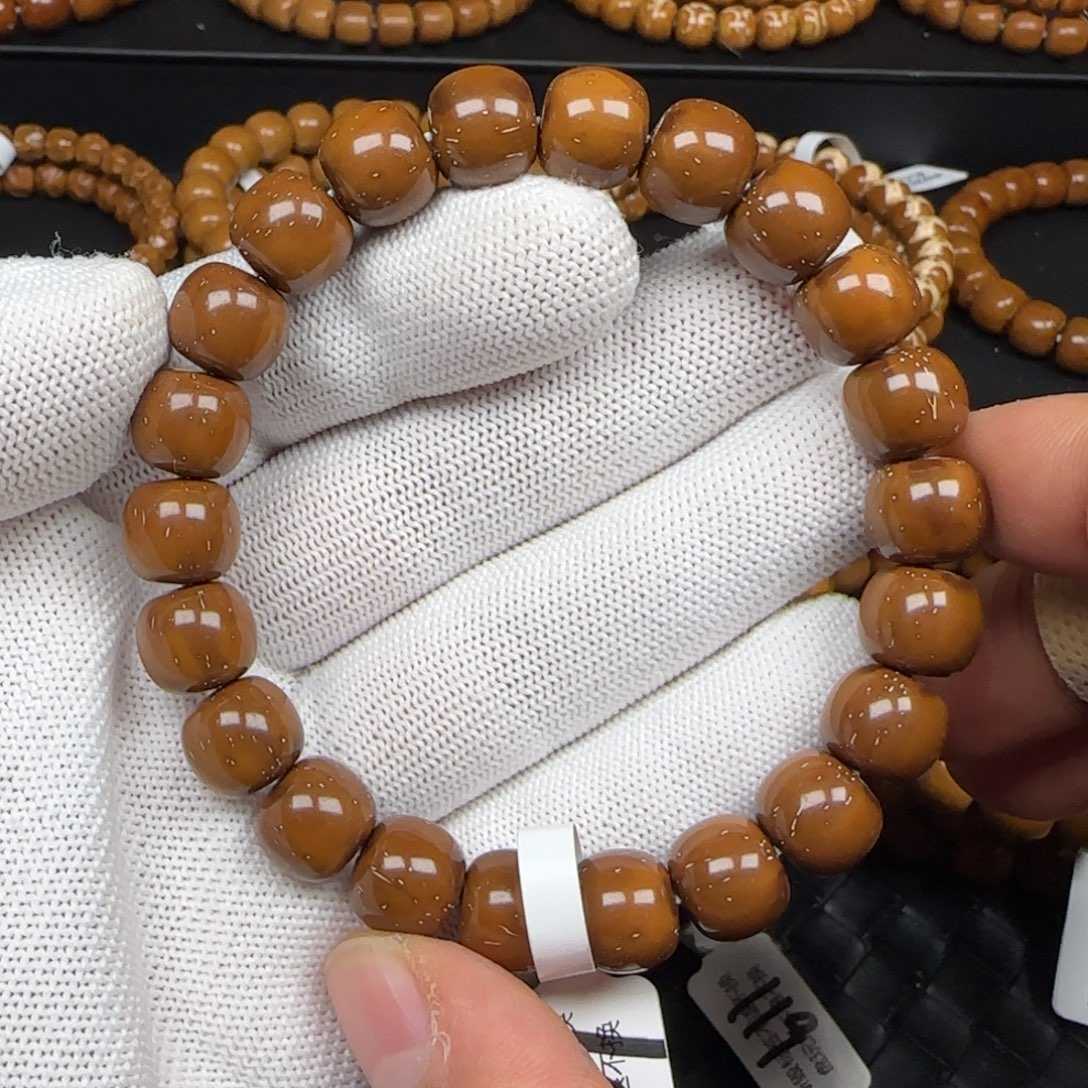 手串紫金鼠11mm实心老型（咖皮老料）清仓福利237