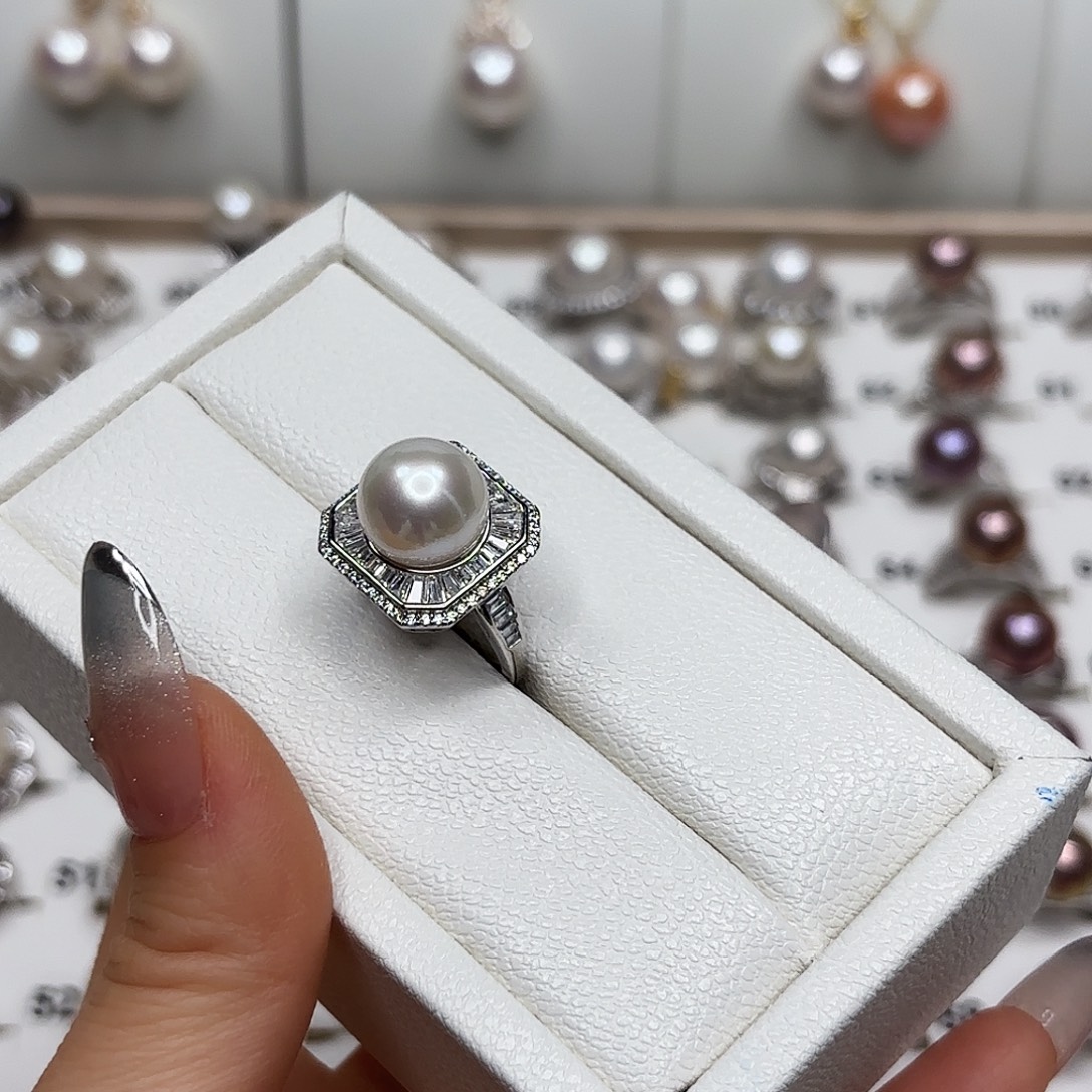 鸢***~淡水珍珠戒指银S925镶嵌