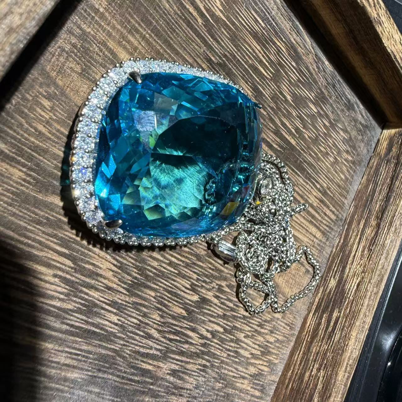 【国检证书+运费险】收藏级 海蓝宝吊坠-B247