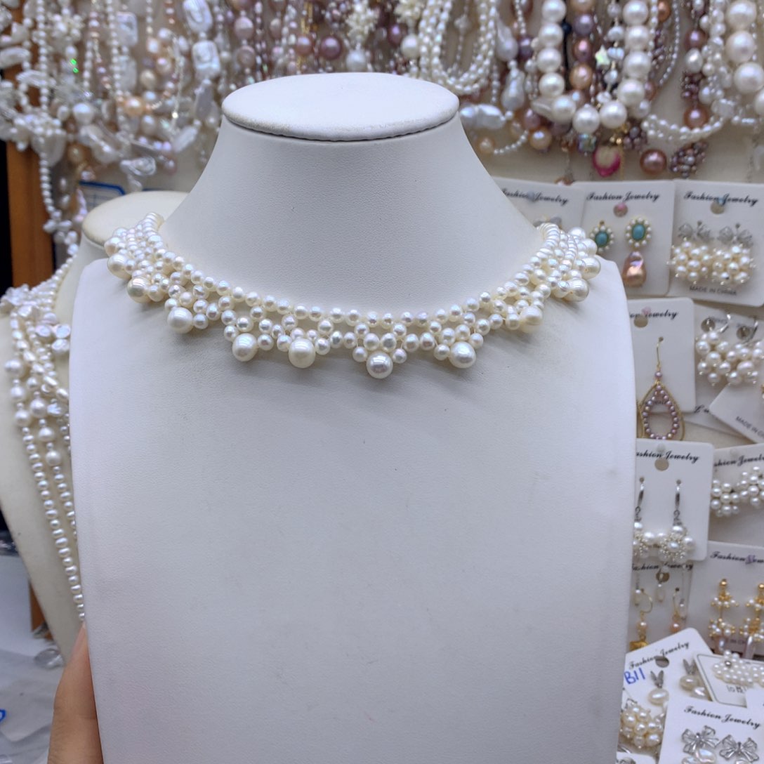 香***合合金淡水珍珠耳饰项链