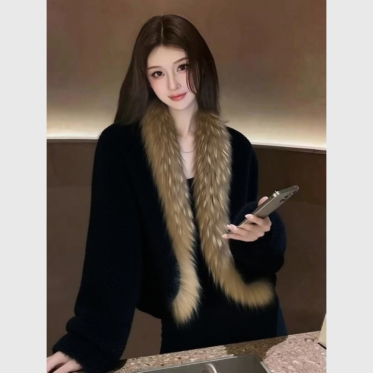 2025新款冬季独特超好看上衣气质高级感巨好看名媛厚款黑色外套女