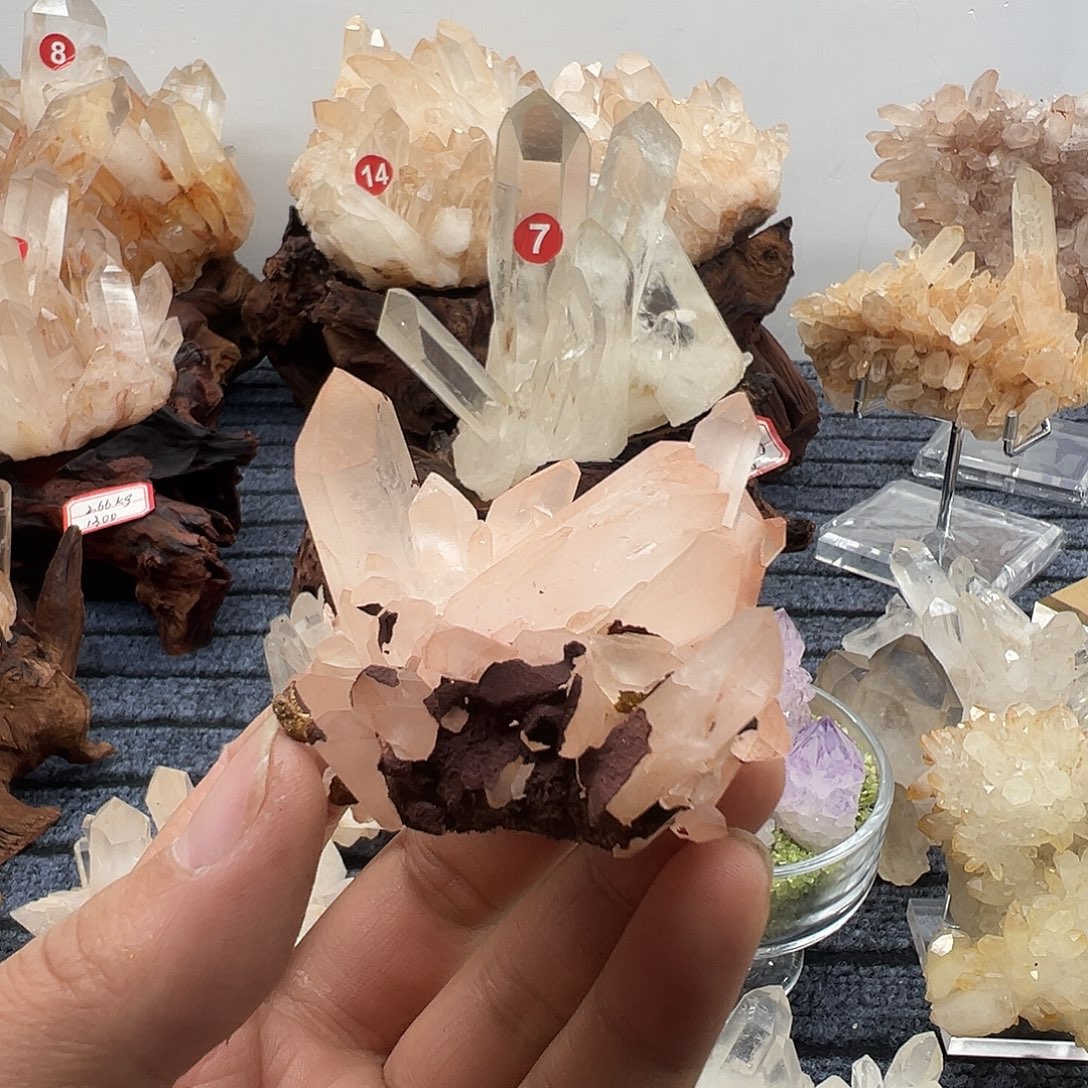 色***感水晶珠宝半成品银S925镶嵌