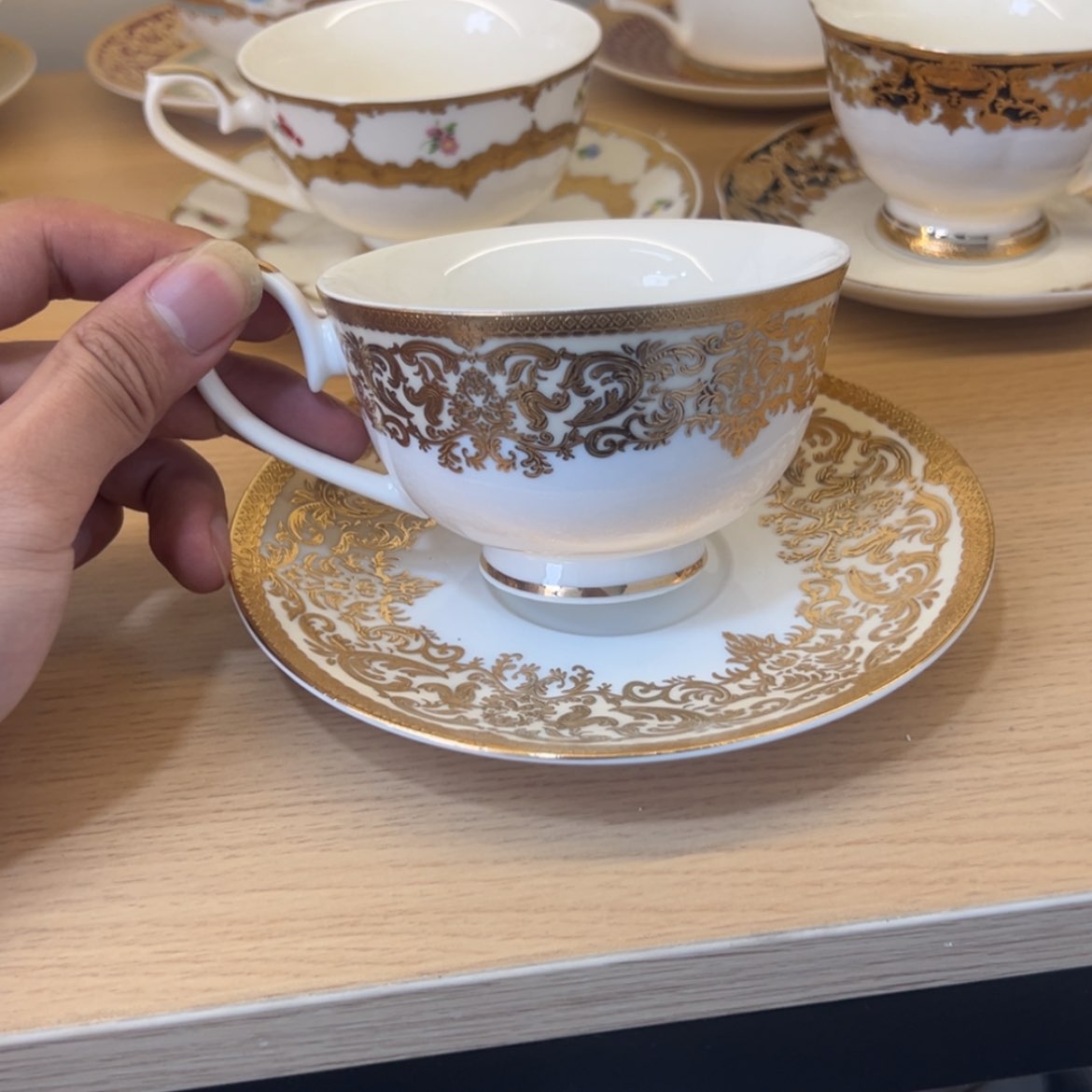 【闪购商品】瓷片220cc容量咖啡杯碟一单一套福利价