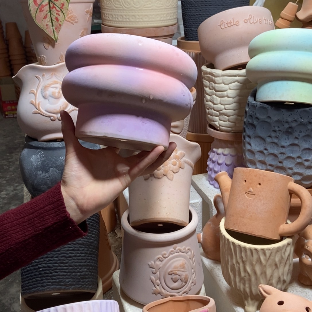 17×12炫彩甜甜圈 粗陶1个