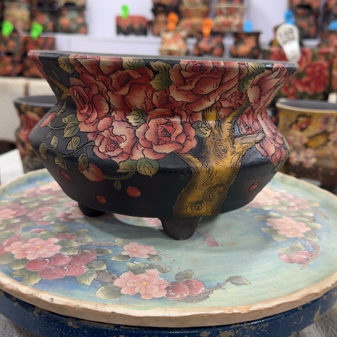 H***.花盆紫砂精品多肉手绘花盆