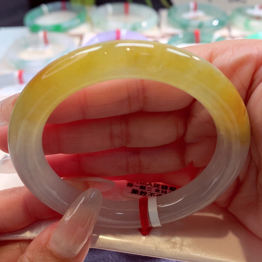 未镶嵌手镯翡翠52.6圆条（8号）