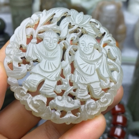 和田玉挂件把件摆件未镶嵌