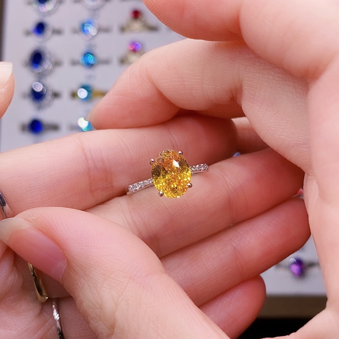 红宝石戒指银S925镶嵌