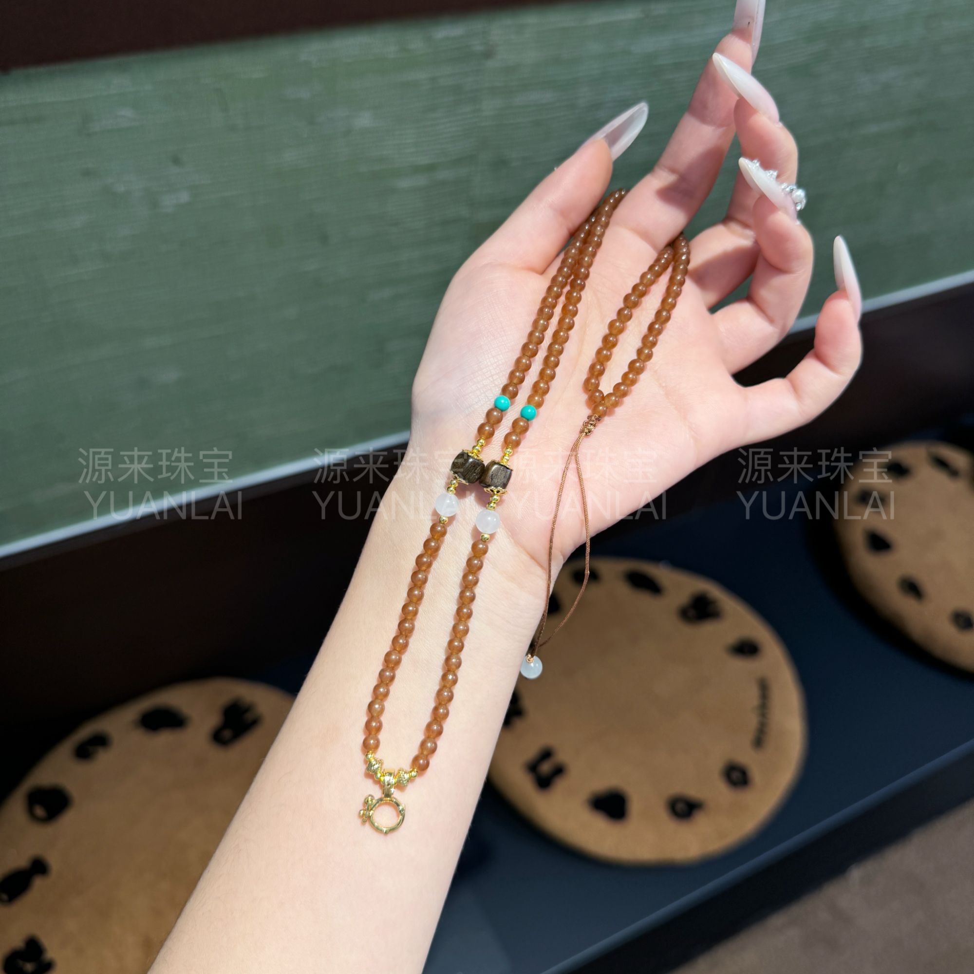 YY07 糖料和田玉万能链