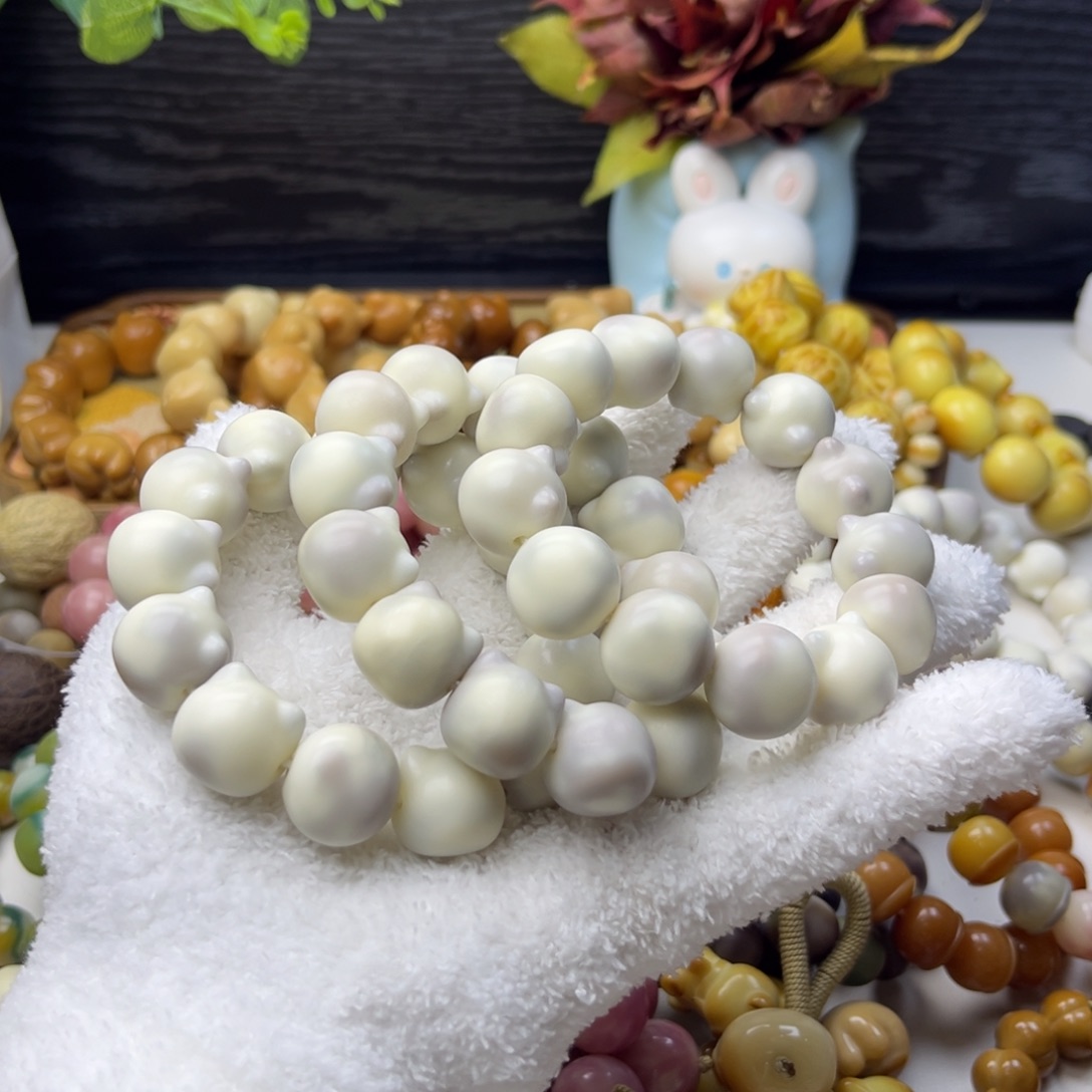 手串菩提根/象牙果芋泥猫头18mm通货一串